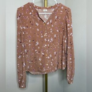 Wilfred Silk Floral Peasant Blouse